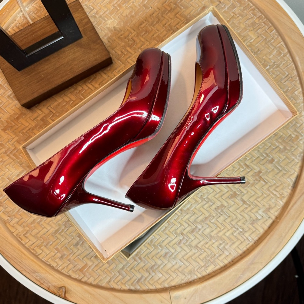 Christian Louboutin Prorata 90 Heels - Size 35 - Rouge